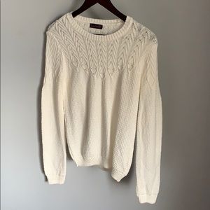Karon White Sweater W/ Pearl Decor